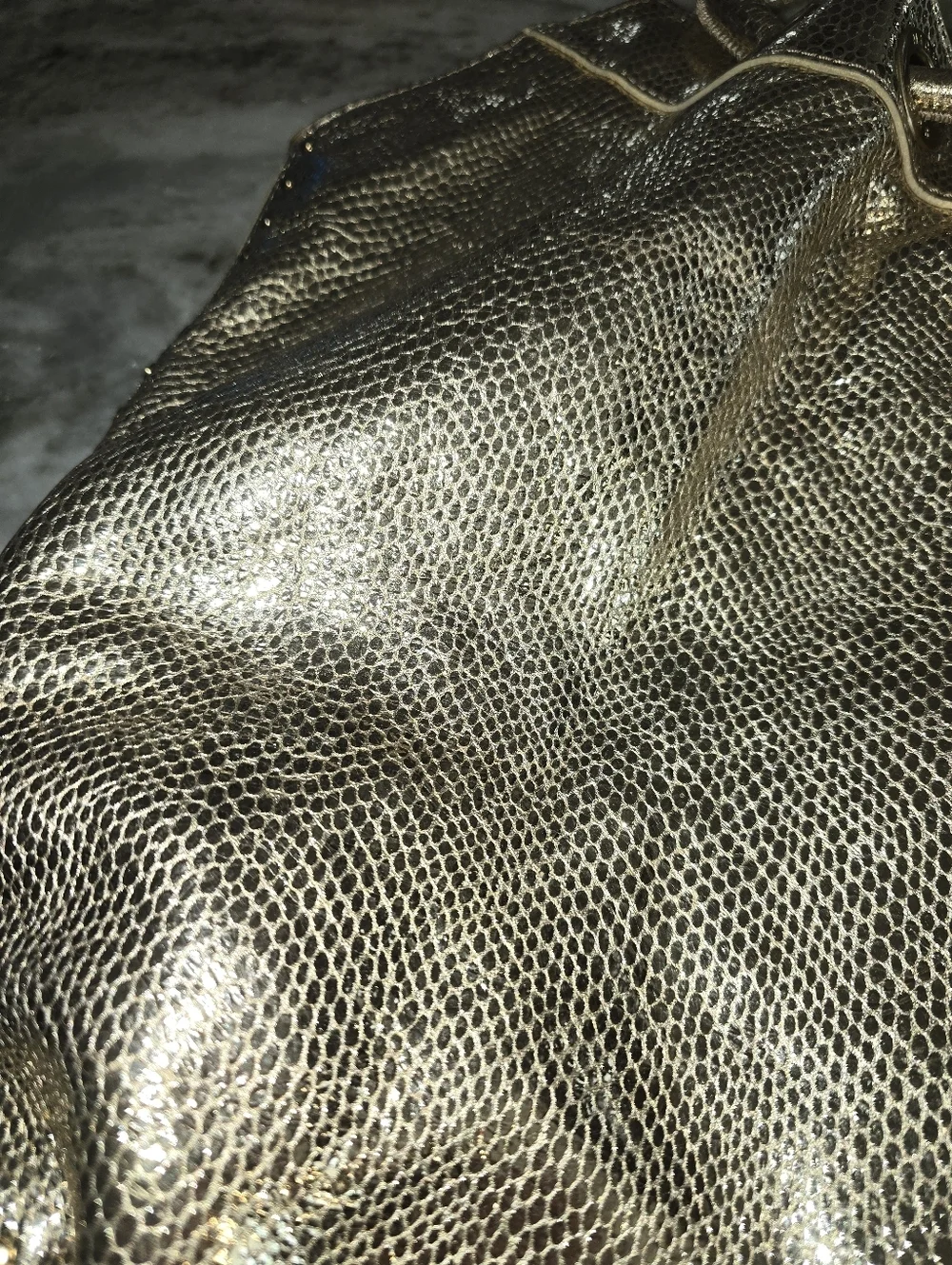 MK Metallic Gold Large Astor Tote Bag